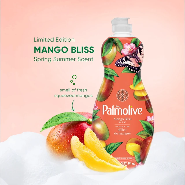 Alt view image 5 of 6 - Palmolive Ultra Strength Liquid Dish Soap 20fl oz Limited Edition Mango Bliss Scent