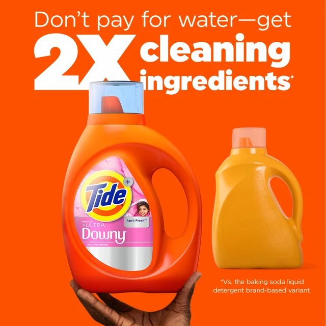Alt view image 5 of 6 - Tide Laundry Detergent Liquid with Ultra Downy, April Fresh Scent, 27fl oz, 19Loads