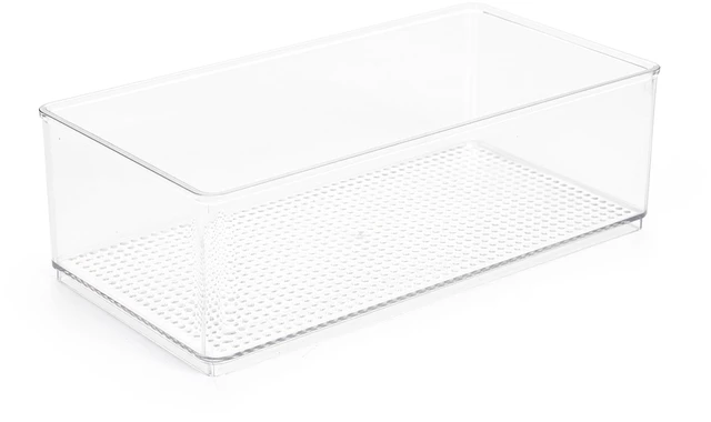 Main image of Mainstays Large Clear Plastic Organizer Bin for Bathroom