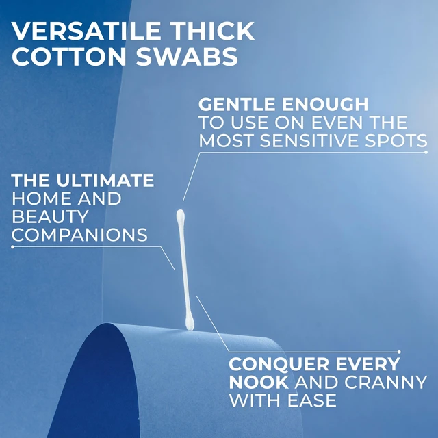 Alt view image 5 of 5 - Q-tips Cotton Swabs Vanity Tub, Original, 100% Cotton, 300 Count for Home, First Aid & Beauty