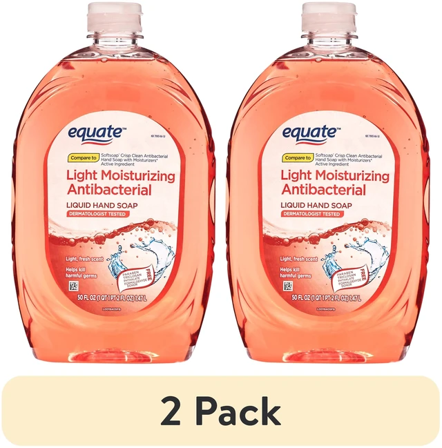 Main image of Equate Light Moisturizing Antibacterial Liquid Hand Soap (2 Pack), 50fl oz