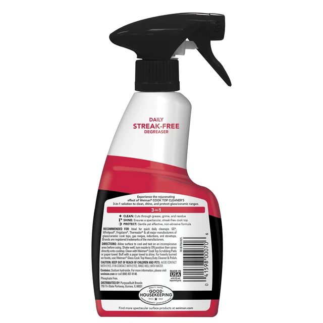 Alt view image 6 of 6 - Weiman Daily Cooktop Cleaner Spray, Streak-Free Shine, 12 fl oz