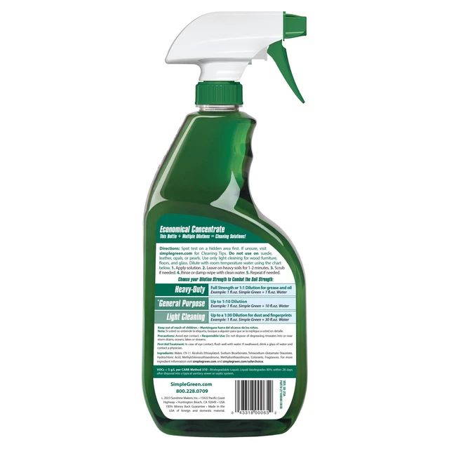Alt view image 4 of 5 - Simple Green All-Purpose Cleaner Concentrate, Spray Bottle, Original, 32 fl oz
