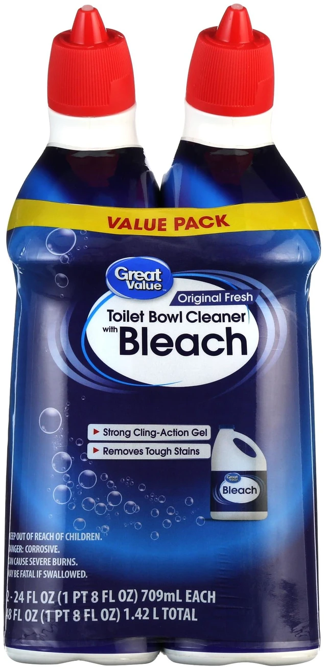 Main image of 24fl oz, 2 Count, Great Value Toilet Bowl Cleaners, Fresh Scent