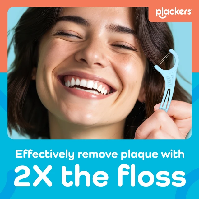 Alt view image 4 of 5 - Plackers Twin Line Floss Picks with Tuffloss Fiber & FlipPick, Intense Mint, 75 Count
