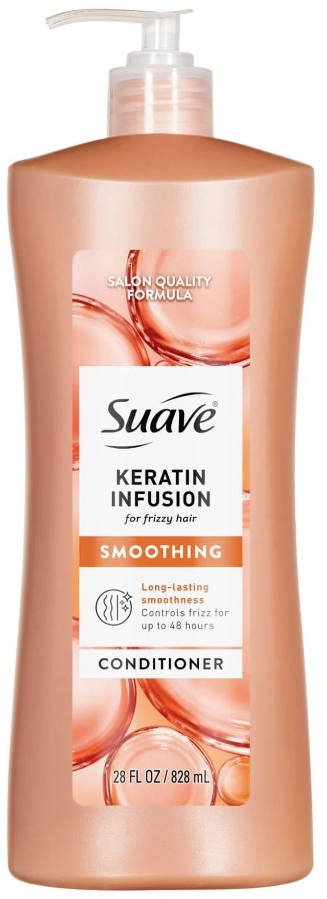 Main image of Suave Keratin Infusion Smoothing Conditioner for Frizzy Hair, 48HR Frizz Control, 28 fl oz