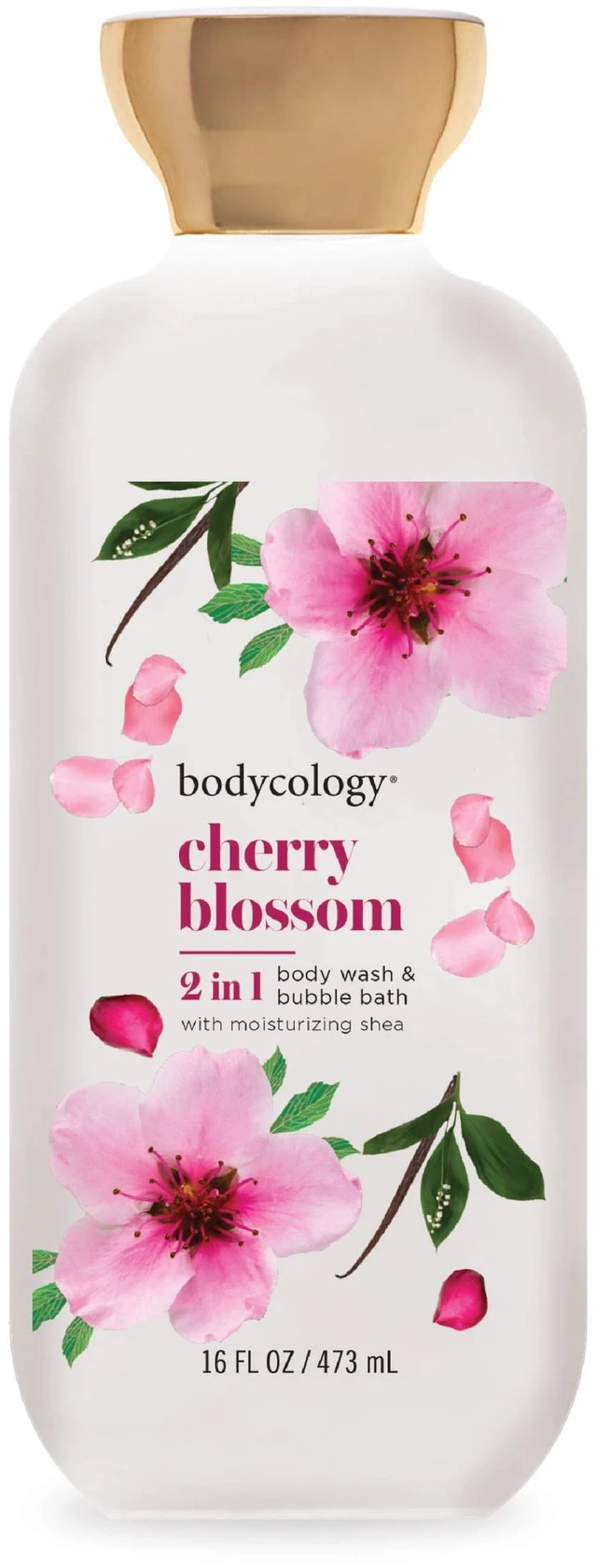 Main image of Bodycology 2-in-1 Cherry Blossom Body Wash and Bubble Bath, 16floz