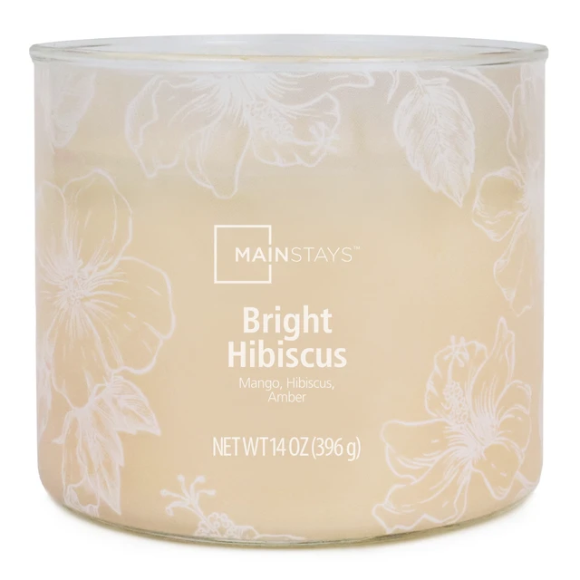 Alt view image 4 of 6 - Mainstays 3-Wick Ombre Wrap Candle, Bright Hibiscus, 14 oz