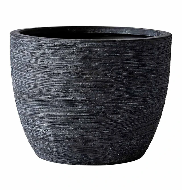 Main image of Better Homes & Gardens 4.5in Textured Matte Ceramic Plant Pot, Black, 1 Piece
