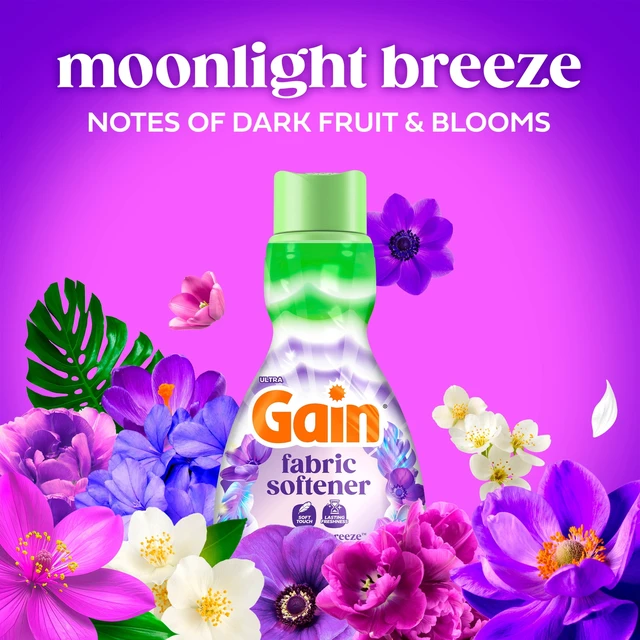 Alt view image 2 of 6 - Gain Liquid Laundry Fabric Softener, Moonlight Breeze Scent, 35fl oz