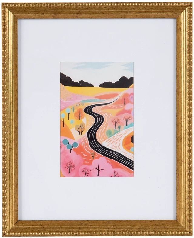 Main image of DesignOvation 8x10 Matted for 4x6 Beaded Gold Decorative Tabletop Picture Frame