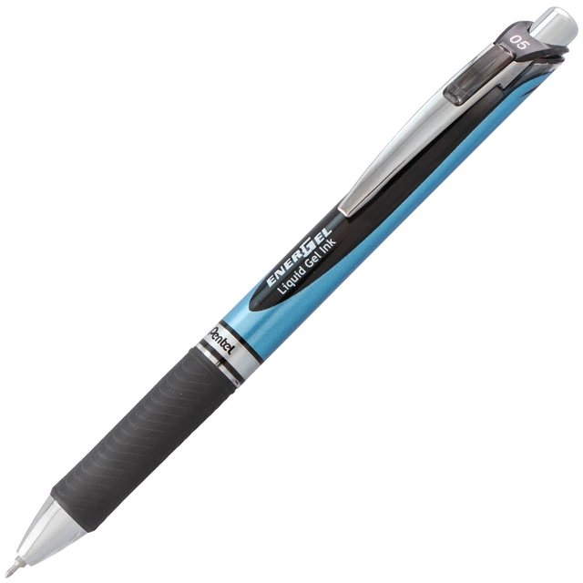 Alt view image 2 of 3 - Pentel EnerGel Deluxe RTX Retractable Gel Pens, Needle Point, 0.5mm, Black Ink, 3 Count