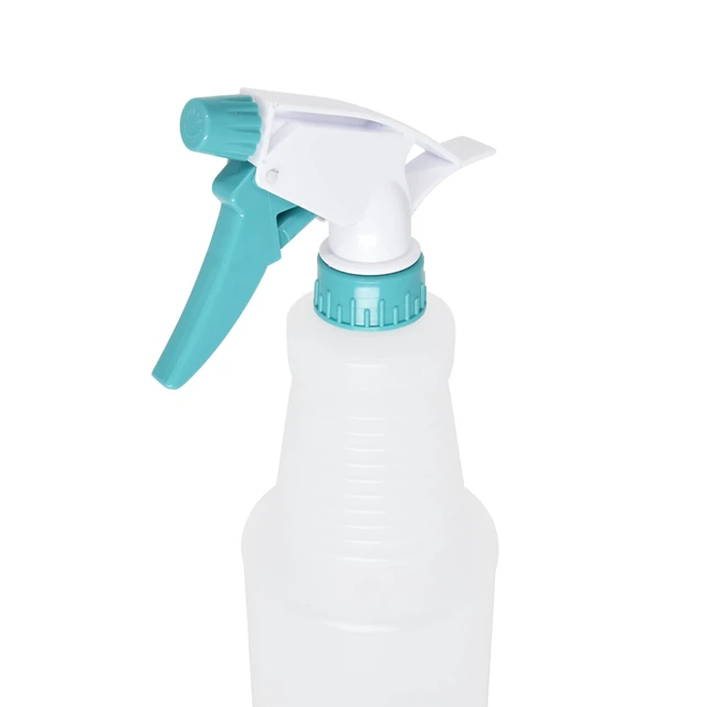 Alt view image 5 of 6 - 4-Pack Mainstays Plastic Clear Spray Bottle with Teal Lid and Nozzle, 28oz