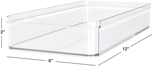 Alt view image 4 of 6 - Mainstays Extra Large Wide Clear PET Plastic Organizer Tray, 12in x 6in x 2in