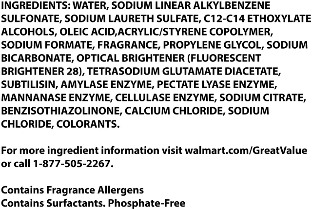 Alt view image 7 of 7 - Great Value Oxi-Based Laundry Detergent, Clean Blast, 100.5 fl oz, 77 Loads