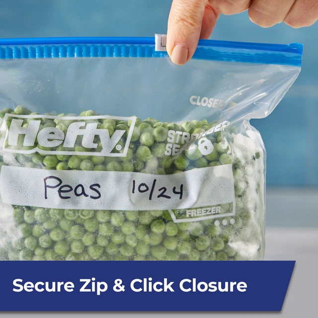 Alt view image 3 of 5 - Hefty Slider Gallon Freezer Bags, 40 Count