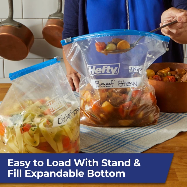 Alt view image 4 of 5 - Hefty Slider Gallon Freezer Bags, 40 Count