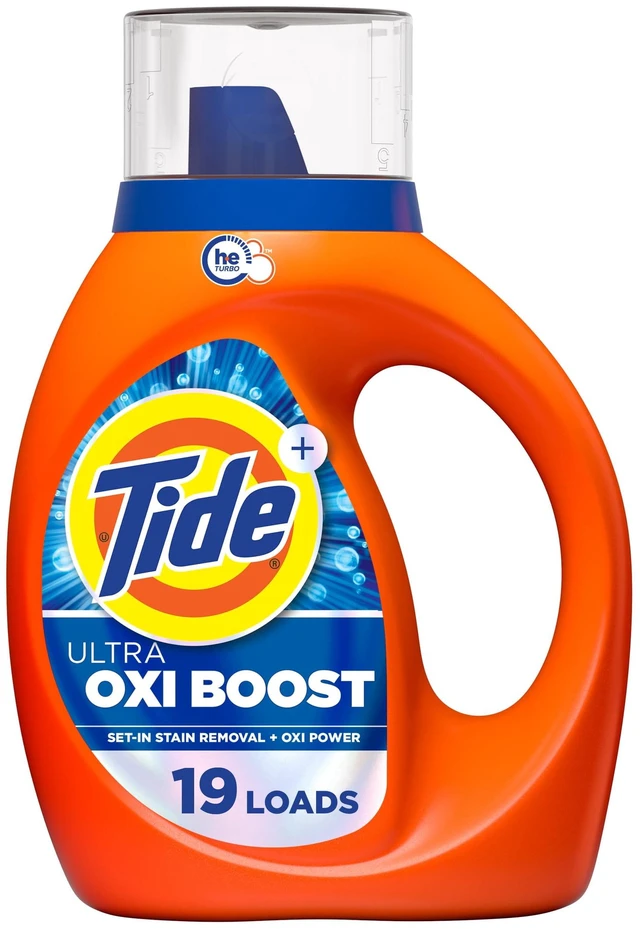 Main image of Tide Ultra Oxi Boost Laundry Detergent Liquid, Advanced Stain Remover, 27 fl oz, 19 Loads