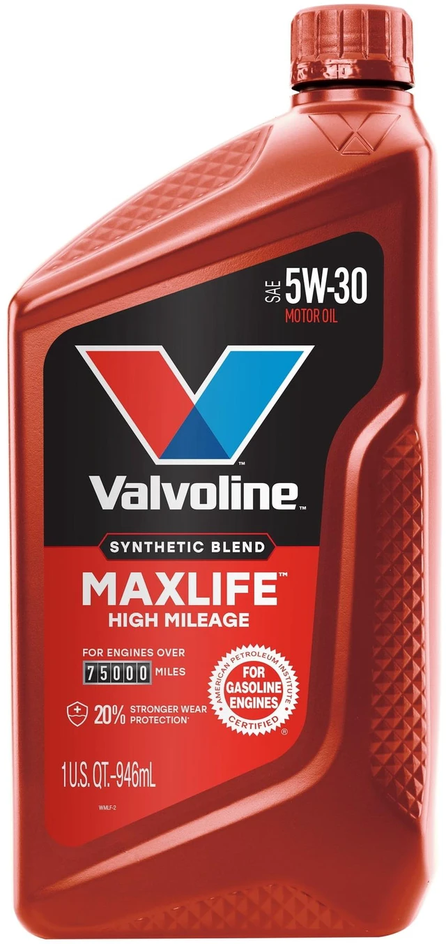 Main image of Valvoline MaxLife High Mileage 5W-30 Synthetic Blend Motor Oil 1 Quart