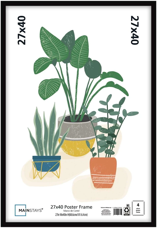 Main image of Mainstays 27x40 Black Flat Profile Picture Frame