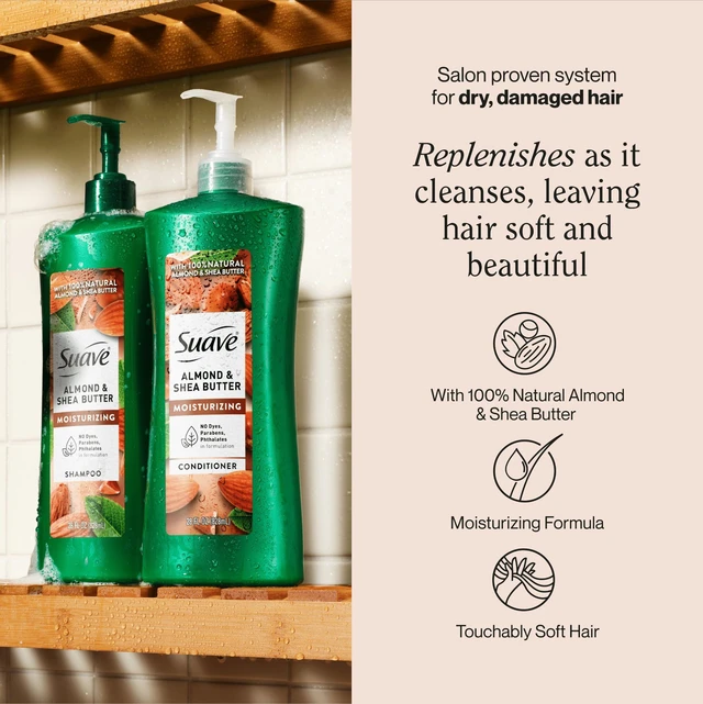 Alt view image 3 of 6 - Suave Professionals Almond and Shea Butter Moisturizing Shampoo for Dry Hair, 28fl oz