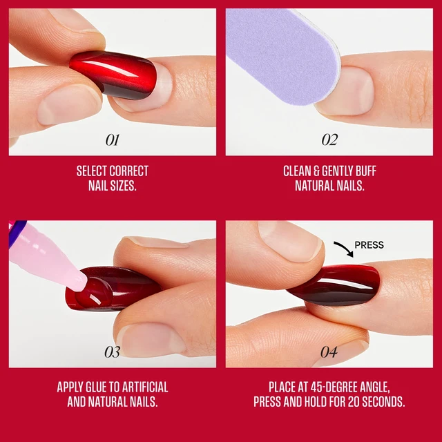 Alt view image 3 of 6 - Broadway by Kiss Press On Nails, French Tip, Infinite, White, Short Squoval, 28 Count