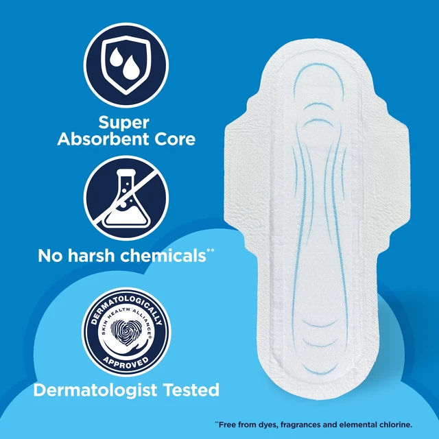 Alt view image 4 of 5 - Equate Ultra Thin Pads with Flexi-Wings, Overnight Absorbency, Size 4, 38 Count