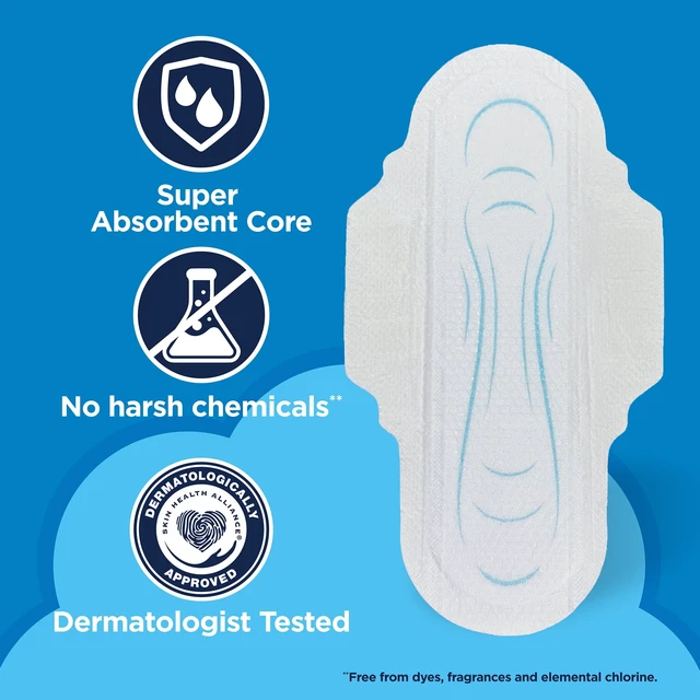 Alt view image 4 of 6 - Equate Ultra Thin Pads With Flexi-Wings, Long Super Absorbency, Size 2, 42 Count