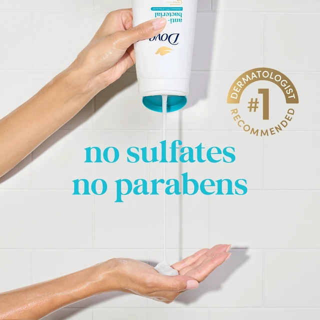 Alt view image 2 of 6 - Dove Body Wash with Pump, Antibacterial, for All Skin Types, Protects from Dryness, 11 fl oz
