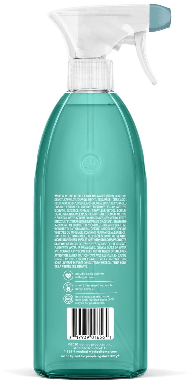 Alt view image 6 of 6 - Method Eucalyptus Mint Foaming Bathroom Cleaner, 28 fl oz