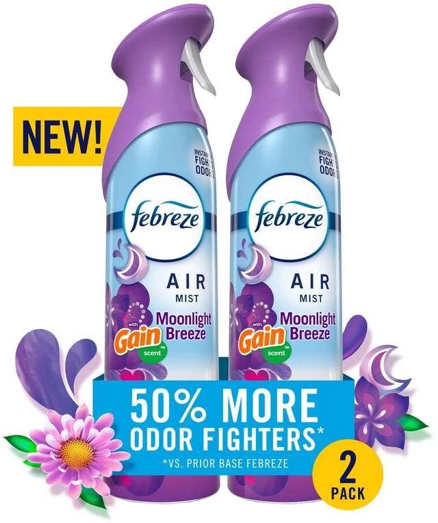 Main image of Febreze Air Mist Air Freshener Spray Gain Moonlight Breeze 8.1oz 2 Count