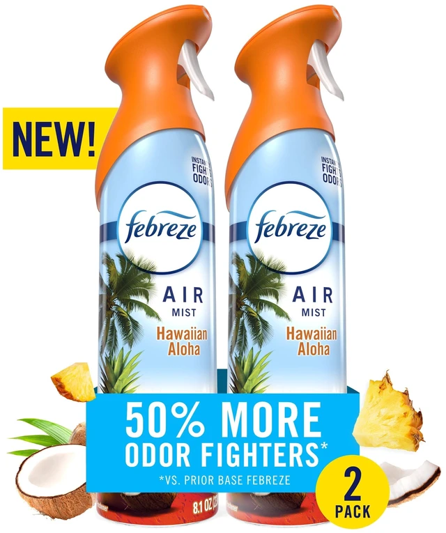 Main image of Febreze Air Mist Air Freshener Spray, Hawaiian Aloha Scent, 8.1oz, 2 Count