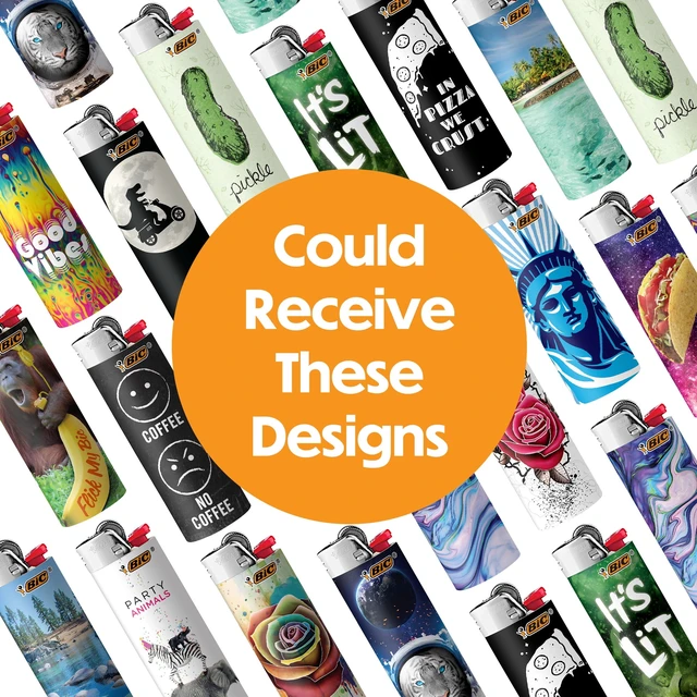 Alt view image 4 of 5 - BIC Maxi Special Edition Favorites Pocket Lighters, 5-Pack, Designs May Vary