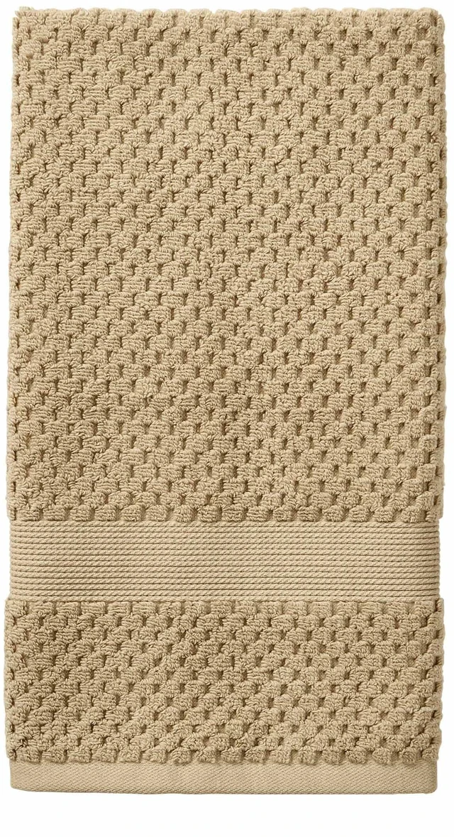 Main image of Better Homes & Gardens Signature Soft Cotton Popcorn Textured Hand Towel, Almond Biscuit