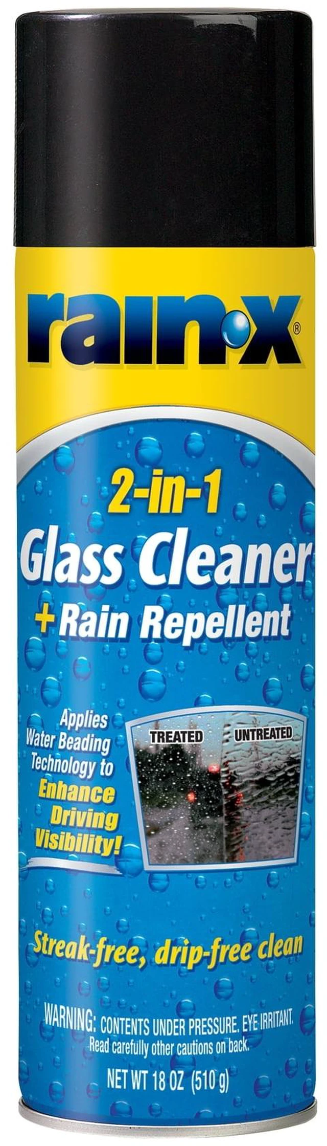 Alt view image 7 of 7 - RainX 2 in 1 Glass Cleaner & Rain Repellent, 18oz Aerosol, 5080233W