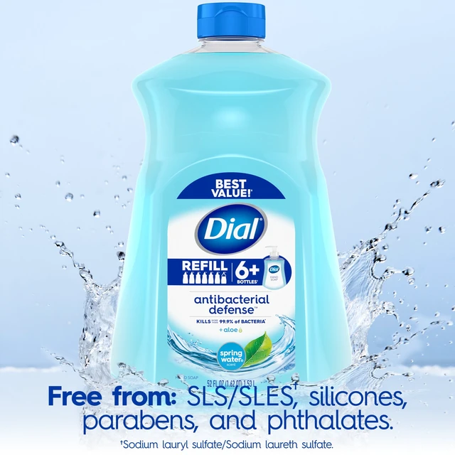 Alt view image 5 of 6 - Dial Antibacterial Defense Spring Water Liquid Hand Soap Refill, 52 fl oz