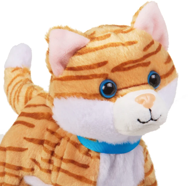 Alt view image 5 of 6 - Kid Connection Miniature Electronic Walking Pet Orange Striped Cat, 6in Height, Toddler Plush Toys