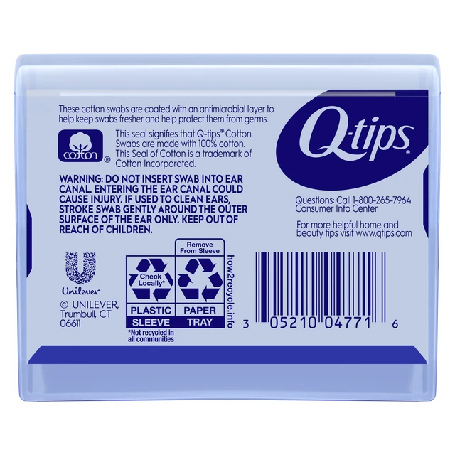 Alt view image 5 of 6 - (4 pack) Q-tips Cotton Swabs, Hygiene Shield Travel Size Toiletries for First Aid, Beauty and Baby, 30 Count