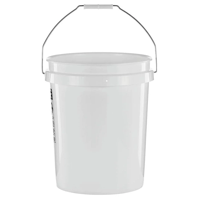Alt view image 2 of 6 - United Solutions 5 Gallon Round Utility Bucket with Comfort Handle, White, Plastic, 2-Pack (PN0149)