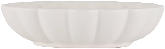 Alt view image 4 of 6 - Mainstays Scalloped White Decorative Tabletop Bowl