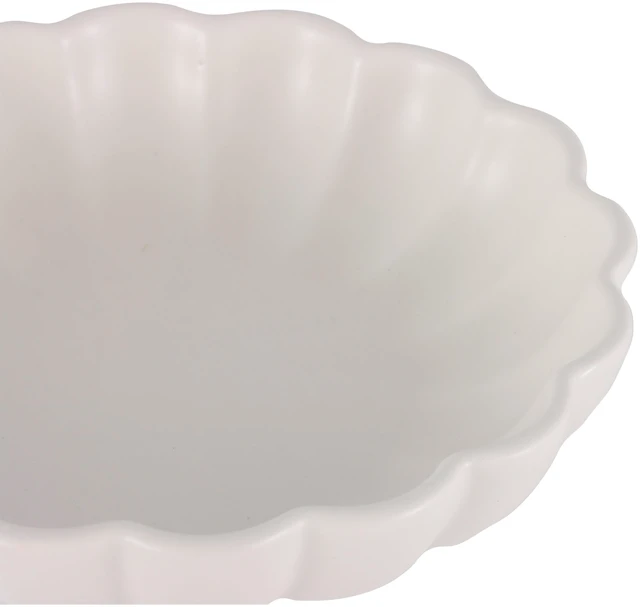 Alt view image 6 of 6 - Mainstays Scalloped White Decorative Tabletop Bowl