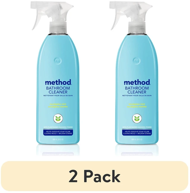 Main image of 2 Pack Method Eucalyptus Mint Bathroom Cleaner, 28 fl oz