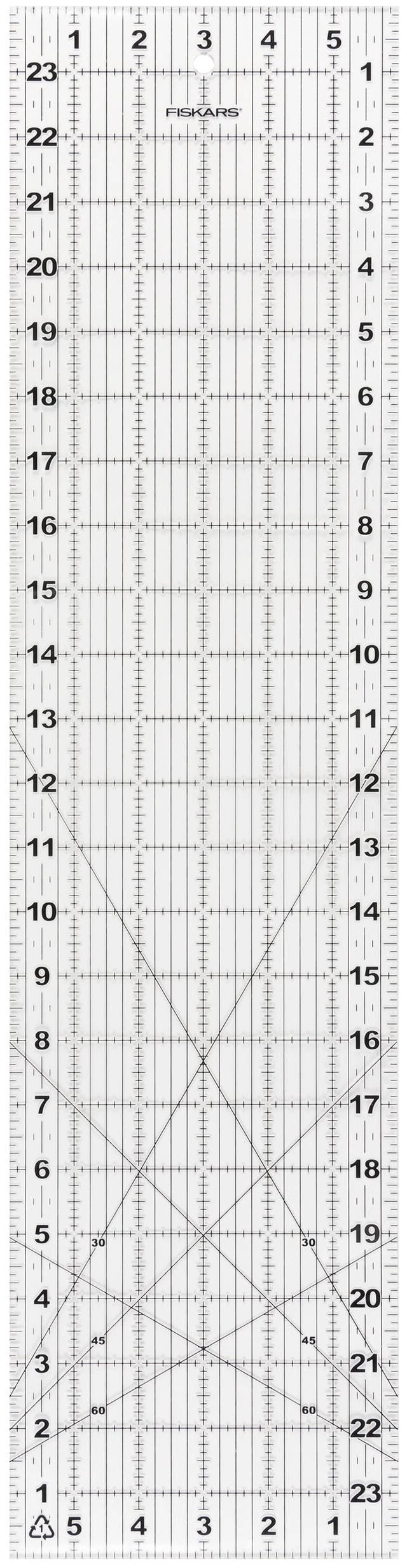 Alt view image 2 of 6 - Fiskars 6in x 24in Clear Sewing Ruler, Single Piece