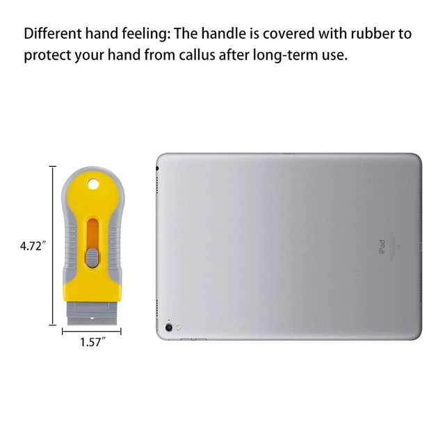 Alt view image 5 of 7 - Wegaz Retractable Razor Blade Scraper Tool with 15 Extra Blades, Scraper for Removing Labels, Stickers, Decals, Paint from Glass and Stovetop