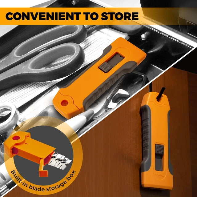 Alt view image 4 of 6 - Razor Blade Scraper Tool with 15pcs Extra Blades, Cleaning Scraper for Glass Top Stove, Oven Door, Cooktop, Paint Removal from Glass