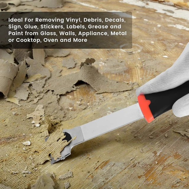 Alt view image 3 of 6 - DEKEones Razor Blade Scraper, Long Handled with 10 Extra Replacement Blades, for Cleaning Sticker, Paint, Caulk from Window, Car, Glass, Windshield, Stove