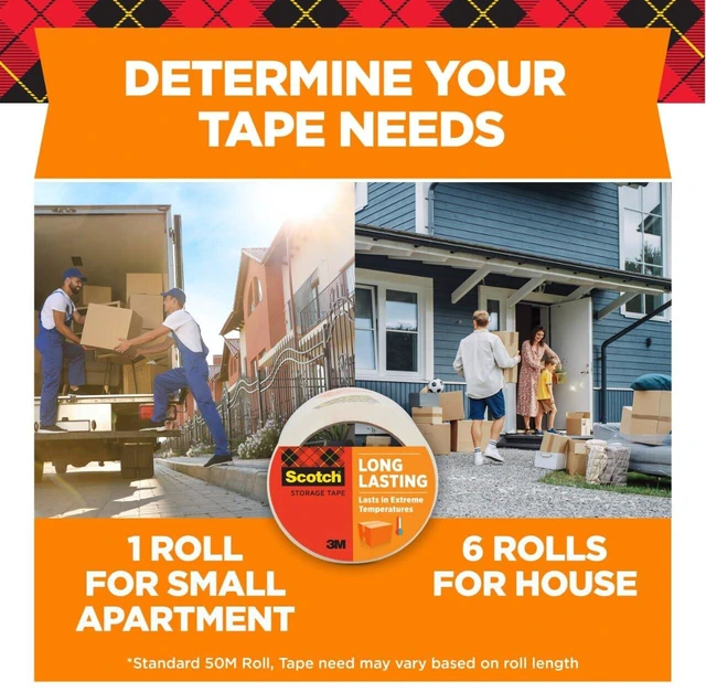 Alt view image 6 of 6 - Scotch 3650S-RD-ESF Long Lasting Storage Shipping Packaging Tape, 1.88"x38.2yd, 1 Roll with Dispenser