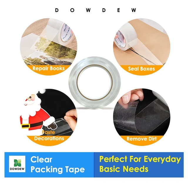Alt view image 3 of 5 - Clear Heavy Duty Packing Tape, 1.88 Inch x 55 Yards Refill Roll, Ultra Strong Super Thick, 2 Rolls (110 Total Yards)