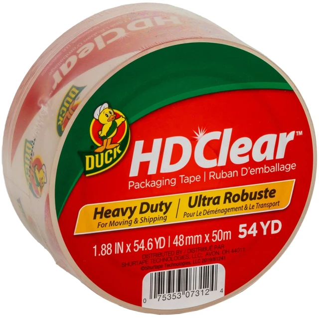 Main image of Duck HD Heavy Duty Clear Packing Tape Refill Roll, 2in, 1 Roll