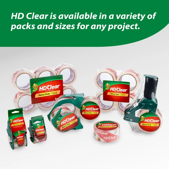 Alt view image 6 of 6 - Duck HD Heavy Duty Clear Packing Tape Refill Roll, 2in, 1 Roll